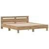 vidaXL Rám postele dub artisan 200 x 200 cm Kompozitné drevo