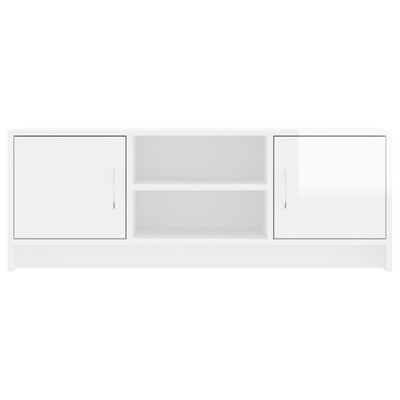 vidaXL TV skrinka lesklá biela 102x30x37,5 cm kompozitné drevo