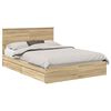 vidaXL &Uacute;ložn&aacute; posteľ Sonoma dub 140 x 190 cm Kompozitn&eacute; drevo