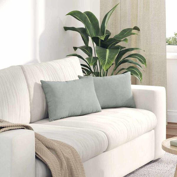 vidaXL Vankúše na pohovku 2 pcs Svetlosivá 50 x 30 cm