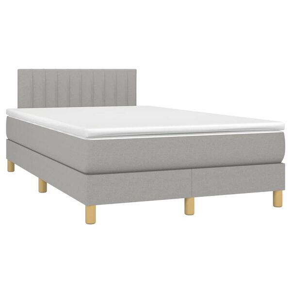 vidaXL Boxspring posteľ s matracom bledosiv&aacute; 120x190 cm l&aacute;tka