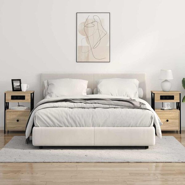 vidaXL Nočn&yacute; stol&iacute;k Sonoma dub 40 x 31 x 60 cm Kompozitn&eacute; drevo