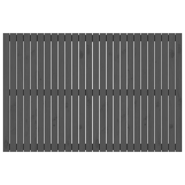 vidaXL Nástenné čelo postele sivé 166x3x110 cm masívna borovica