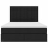 vidaXL Postel s &uacute;ložn&yacute;m prostorem a LED svetlom Čierna 140 x 200 cm