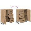 vidaXL Highboard so z&aacute;suvkou 2 pcs Remeseln&yacute; dub 69,5 x 34 x 180 cm