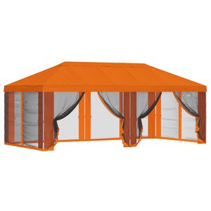 vidaXL Kryt alt&aacute;nku s bočn&yacute;mi stenami 6 x 3 m Oranžov&aacute; Polyester 190
