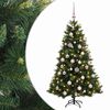 vidaXL Umel&yacute; vianočn&yacute; stromček s vianočn&yacute;mi guľami 120 cm 150 LED