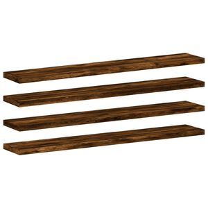 vidaXL N&aacute;stenn&eacute; police 4 ks dymov&yacute; dub 60x10x1,5 cm kompozitn&eacute; drevo