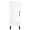 vidaXL Vysok&aacute; skrinka biela 34,5x34x180 cm spracovan&eacute; drevo