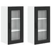vidaXL Dvierka na um&yacute;vačku Kalmar 2 pcs Čierna 40 x 31 x 80 cm