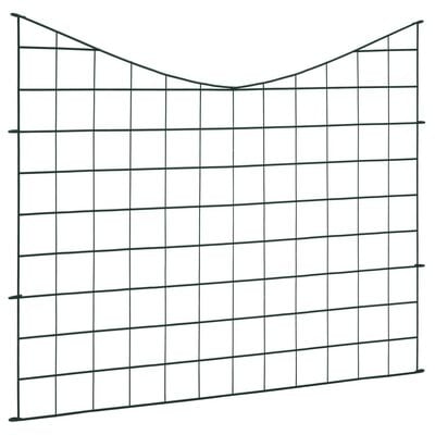 vidaXL Záhradný plot s oblúkom nadol 77,5x64 cm, zelený