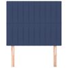 vidaXL Čelo postele modr&eacute; 100x5x118/128 cm l&aacute;tkov&eacute;