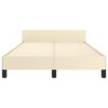 vidaXL Posteľn&yacute; r&aacute;m s čelom bez matraca kr&eacute;mov&yacute; 120x200 cm