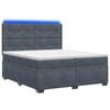 vidaXL Posteľ boxspring s matracom Tmavosiv&aacute; 200 x 200 cm Zamat