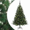 vidaXL Umel&yacute; vianočn&yacute; stromček s vianočn&yacute;mi guľami 210 cm 300 LED