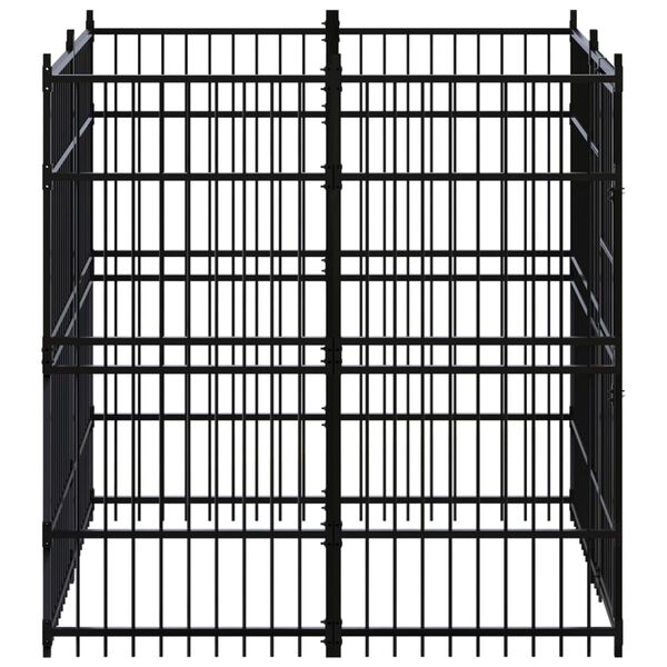 vidaXL Vonkajší koterec pre psov oceľový 3,69 m²