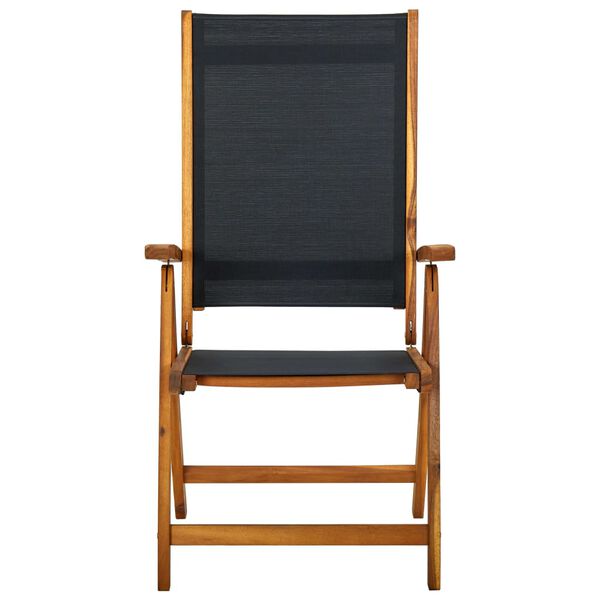 vidaXL 5-dielna záhradná jedálenská súprava masívna akácia a textilén