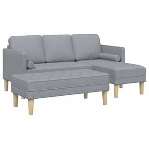 vidaXL Sada pohoviek 2 ks Svetlosiv&aacute; Polyester