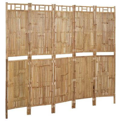 vidaXL Paraván s 5 panelmi bambus 200x180 cm