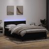 vidaXL Posteľn&yacute; r&aacute;m boxspring s matracom a LED čierny 160x210 cm zamat