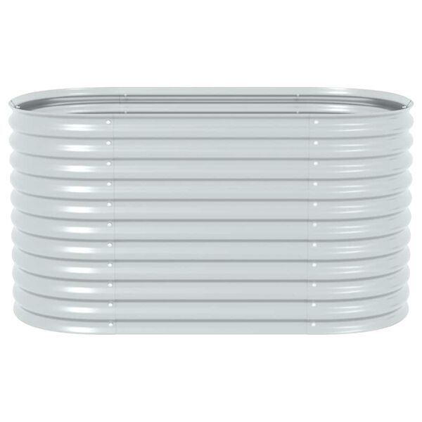 vidaXL Vyvýšený záhradný záhon 160x80x81cm,pozinkovaná oceľ,strieborný