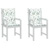 vidaXL Podu&scaron;ky na n&iacute;zke stoličky 2 ks vzor listov l&aacute;tka