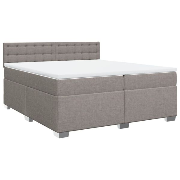 vidaXL Boxspring posteľ s matracom sivohned&yacute; 200x200 cm l&aacute;tka