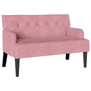vidaXL Chesterfield lavica Ružov&aacute; 112 x 65,5 x 75 cm Zamat