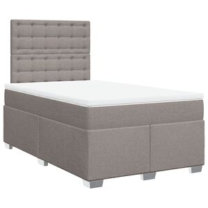 vidaXL Boxspring posteľ s matracom sivohned&aacute; 120x190 cm l&aacute;tka