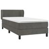 vidaXL Posteľn&yacute; r&aacute;m boxspring s matracom tmavosiv&yacute; 80x200 cm zamat