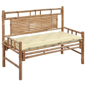 vidaXL Z&aacute;hradn&aacute; lavička s podložkou 120 cm bambus