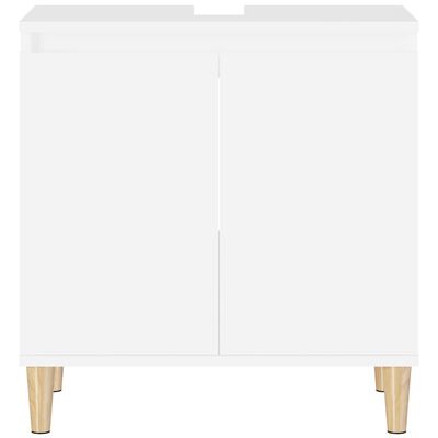 vidaXL Umývadlová skrinka biela 58x33x60 cm kompozitné drevo