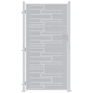 vidaXL Z&aacute;hradn&aacute; br&aacute;na 85 x 174 cm Nerezov&aacute; oceľ Strieborn&aacute; Zamykateľn&eacute;