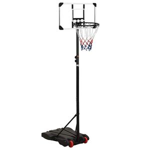vidaXL Basketbalov&yacute; stojan priehľadn&yacute; 216-250 cm polykarbon&aacute;t