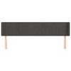 vidaXL Čelo postele so záhybmi tmavosivé 203x16x78/88 cm zamat