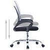 vidaXL Kancel&aacute;rska stolička s mriežkovan&yacute;m operadlom siv&aacute; l&aacute;tkov&aacute;