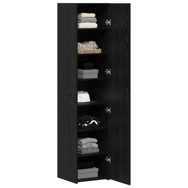 vidaXL Highboard Čierny dub 40 x 42,5 x 185 cm