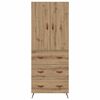 vidaXL Highboard Remeseln&yacute; dub 69,5 x 34 x 180 cm Kompozitn&eacute; drevo