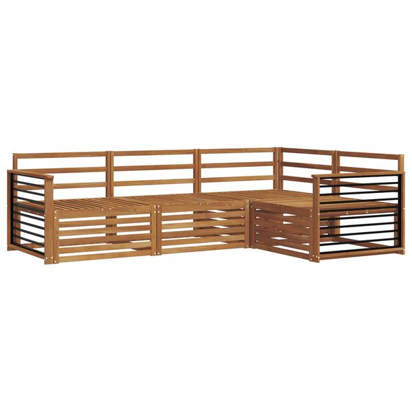 vidaXL Z&aacute;hradn&aacute; s&uacute;prava gaučov 4 pcs Pr&iacute;rodn&aacute; Pevn&eacute; ak&aacute;ciov&eacute; drevo