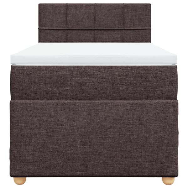 vidaXL Boxspring posteľ s matracom tmavohned&aacute; 90x190 cm l&aacute;tka