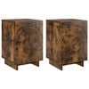 vidaXL Nočn&yacute; stol&iacute;k 2 pcs Dymov&yacute; dub 33,5 x 34,5 x 50 cm