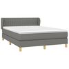 vidaXL Boxspring posteľ s matracom tmavosiv&aacute; 140x190 cm l&aacute;tka