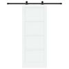 vidaXL Posuvn&eacute; dvere 83 x 211 cm Kompozitn&eacute; drevo Biela a čierna