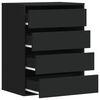 vidaXL Rohová komoda so zásuvkami čierna 60x41x76 cm kompozitné drevo