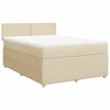 vidaXL Posteľn&yacute; r&aacute;m boxspring s matracom kr&eacute;mov&yacute; 160x200 cm l&aacute;tka