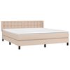 vidaXL Boxspring posteľ s matracom kapuč&iacute;nov&aacute; 160x200 cm umel&aacute; koža