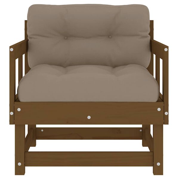 vidaXL Z&aacute;hradn&eacute; stoličky s vank&uacute;&scaron;mi 2ks medov&eacute; mas&iacute;vna borovica