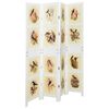 vidaXL Romdivider Panel Biela 141,5 x 165 cm MDF