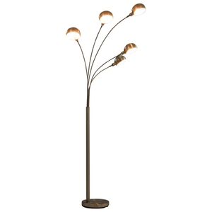 vidaXL Stojanov&aacute; lampa strieborn&aacute; 200 cm 5 x E14
