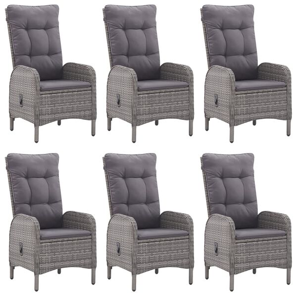 vidaXL 7-dielna z&aacute;hradn&aacute; jed&aacute;lensk&aacute; s&uacute;prava siv&aacute;